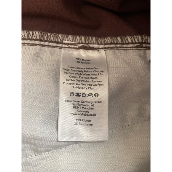 Eddie Bauer Women’s Brown Boyfriend Mid-rise Shorts Size 12 Legend Wash Stretch - Picture 4 of 4